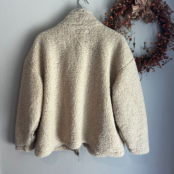 BLANKNYC Women Collared Full Zip Corduroy Sherpa Teddy Jacket XTRA-SMALL Beige - Picture 10 of 12